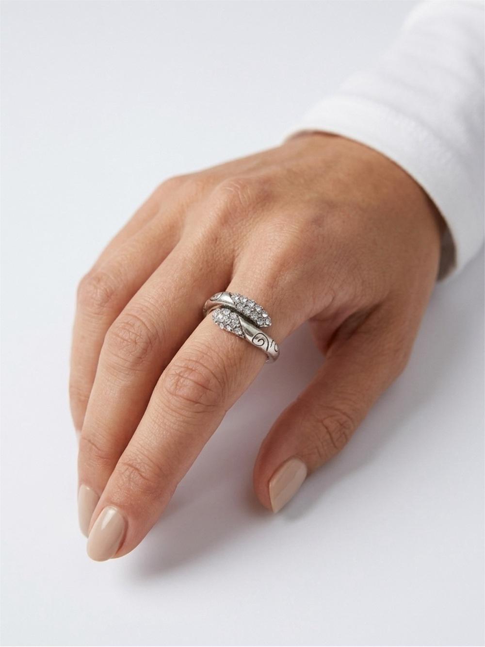 Brighton Cristalina Ring: Size: 8. Cristal wrap around ring. - Picture 2 of 9